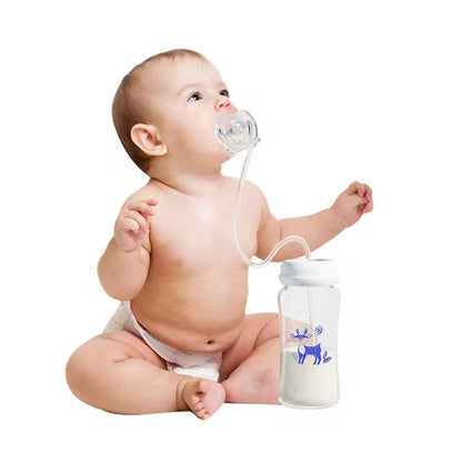 Biberon à Paille Anti-Coliques Mains Libres