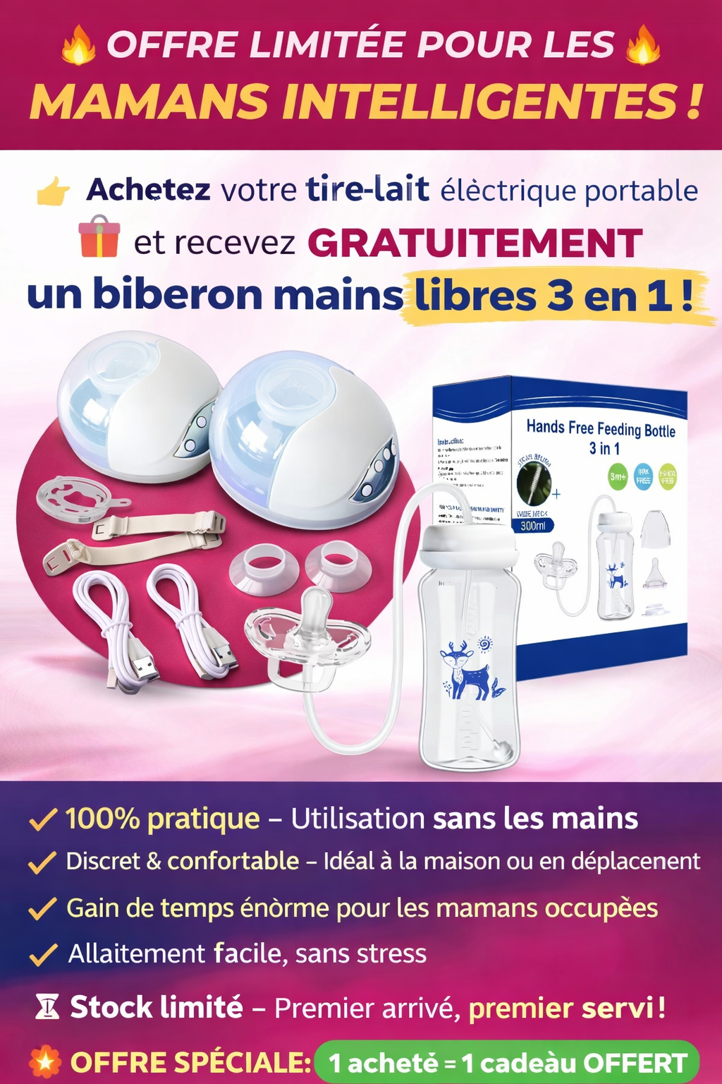 Tire-Lait Électrique Portable