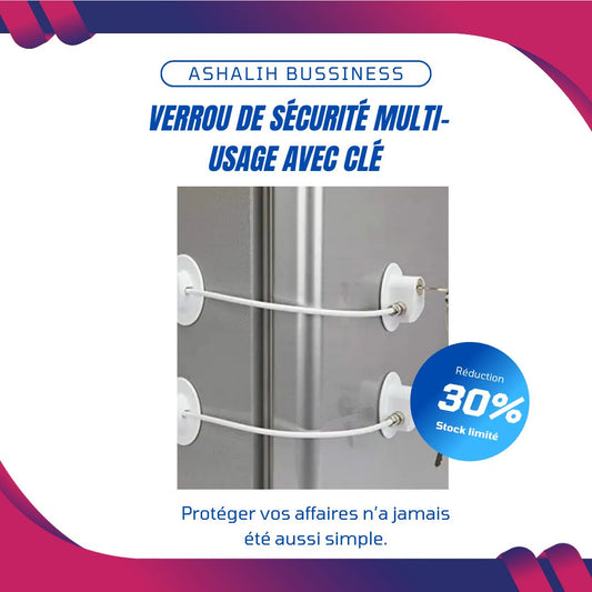 Verrou de sécurité multi-usage avec clé 2pcs